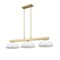 Z-Lite Cobalt Billiard, 3-Light, 13.5 In.W x 49 In.L x 9.25 In.H, Modern Gold/Matte Opal 152MGLD-DMO13 - alternate 4